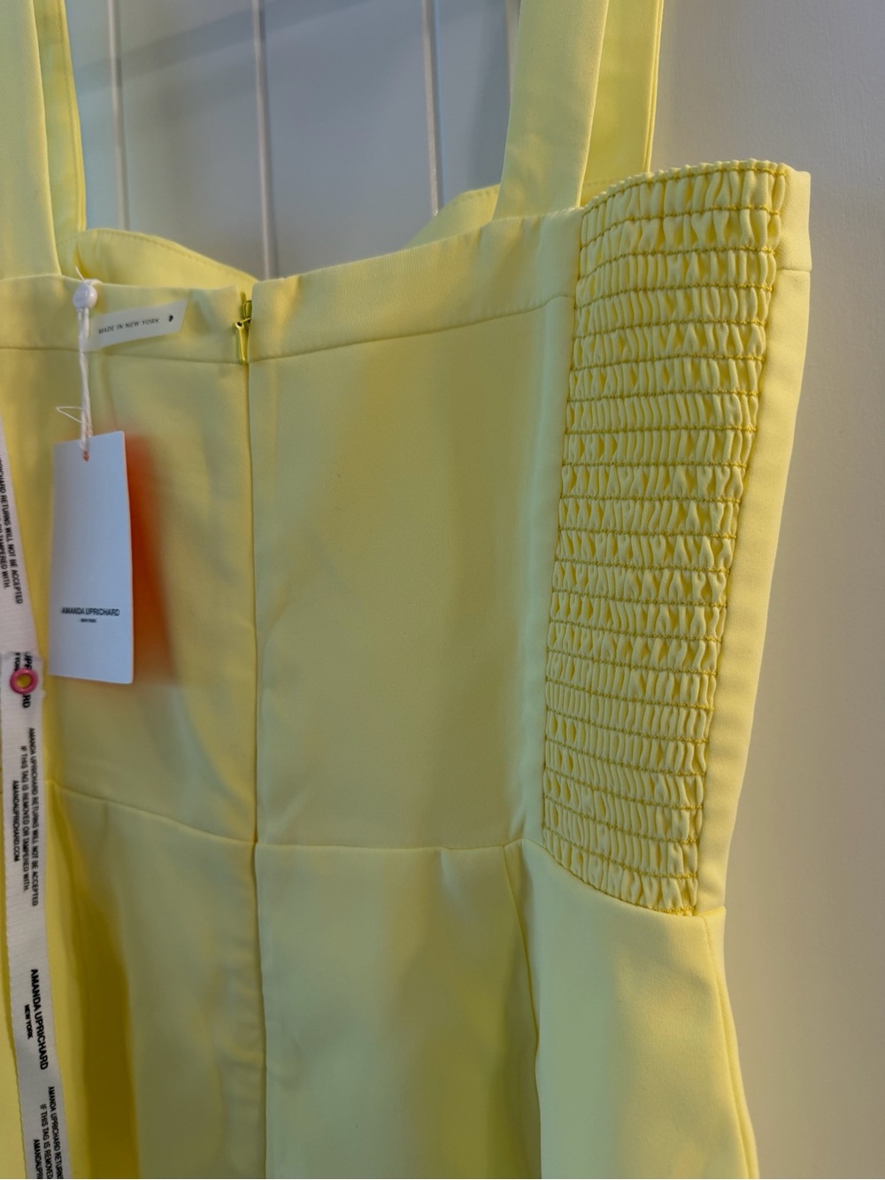 NWT Amanda Uprichard Bethany Skort Romper in Butter Yellow - Size Medium - Picture 10 of 11